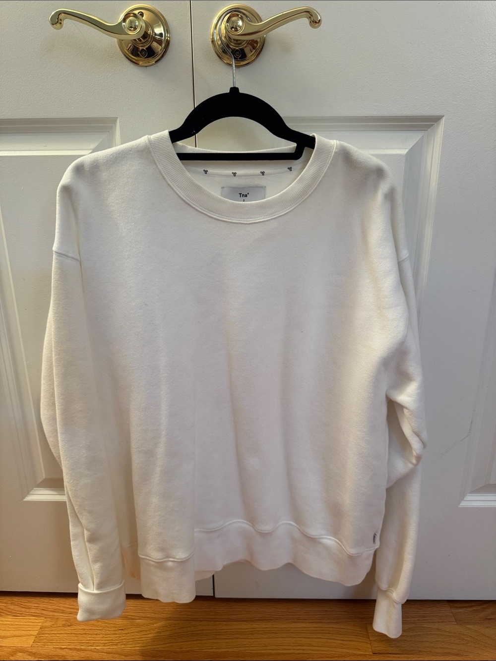 Aritzia TNA White Crewneck Sweatshirt